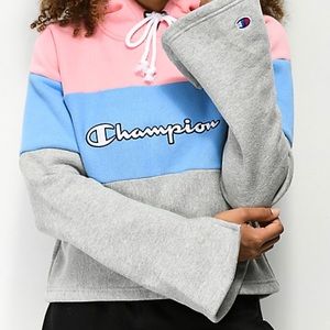 CHAMPION reverse wave crop hoodie